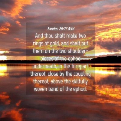 Picture 04 - Exodus 28:27 ASV - And thou shalt make two rings of gold, and shalt - Bible Verse Picture