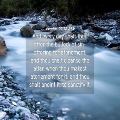 Picture 04 - Exodus 29:36 ASV - And every day shalt thou offer the bullock of - Bible Verse Picture
