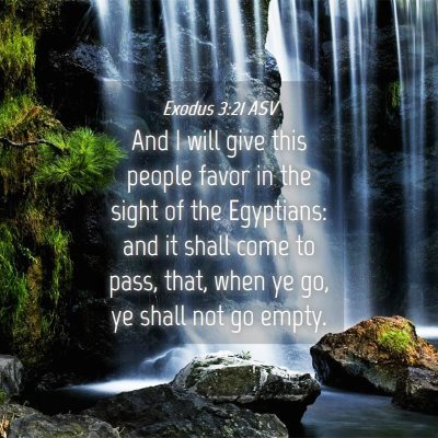 Picture 04 - Exodus 3:21 ASV - And I will give this people favor in the sight of - Bible Verse Picture