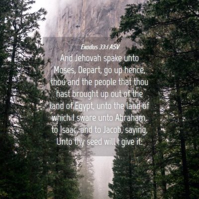 Picture 04 - Exodus 33:1 ASV - And Jehovah spake unto Moses, Depart, go up - Bible Verse Picture