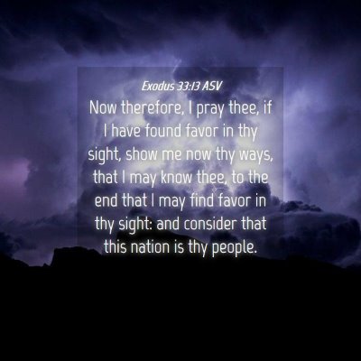 Picture 04 - Exodus 33:13 ASV - Now therefore, I pray thee, if I have found favor - Bible Verse Picture