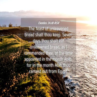 Picture 04 - Exodus 34:18 ASV - The feast of unleavened bread shalt thou keep. - Bible Verse Picture