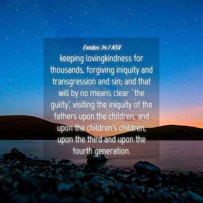 Picture 04 - Exodus 34:7 ASV - keeping lovingkindness for thousands, forgiving - Bible Verse Picture
