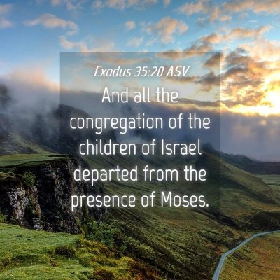 Picture 04 - Exodus 35:20 ASV - And all the congregation of the children of - Bible Verse Picture