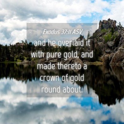 Picture 04 - Exodus 37:11 ASV - and he overlaid it with pure gold, and made - Bible Verse Picture