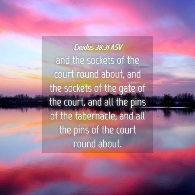 Picture 04 - Exodus 38:31 ASV - and the sockets of the court round about, and the - Bible Verse Picture