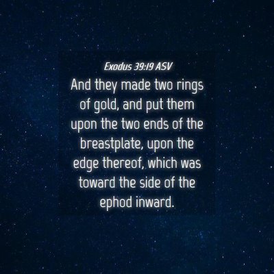 Picture 04 - Exodus 39:19 ASV - And they made two rings of gold, and put them - Bible Verse Picture