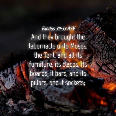 Picture 04 - Exodus 39:33 ASV - And they brought the tabernacle unto Moses, the - Bible Verse Picture