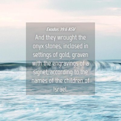 Picture 04 - Exodus 39:6 ASV - And they wrought the onyx stones, inclosed in - Bible Verse Picture