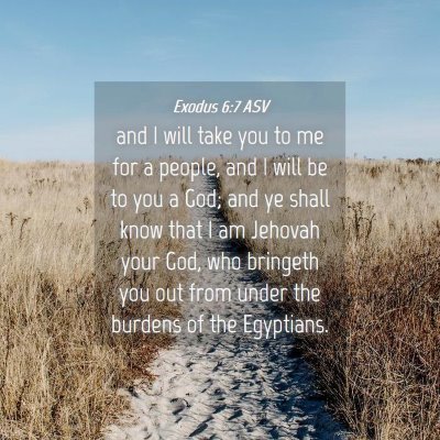 Picture 04 - Exodus 6:7 ASV - and I will take you to me for a people, and I - Bible Verse Picture