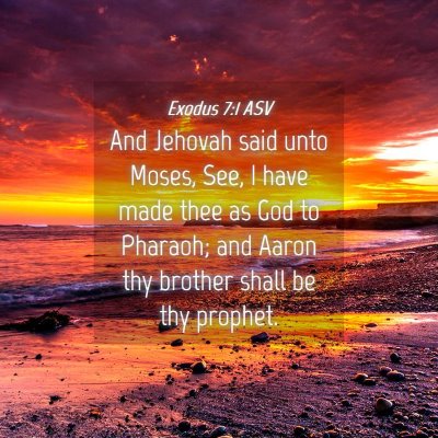 Picture 04 - Exodus 7:1 ASV - And Jehovah said unto Moses, See, I have made - Bible Verse Picture