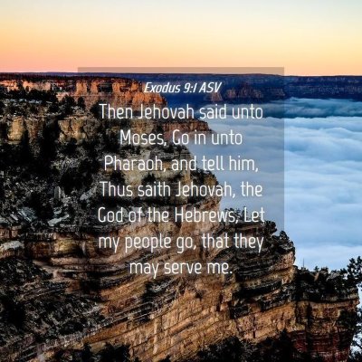 Picture 04 - Exodus 9:1 ASV - Then Jehovah said unto Moses, Go in unto Pharaoh, - Bible Verse Picture