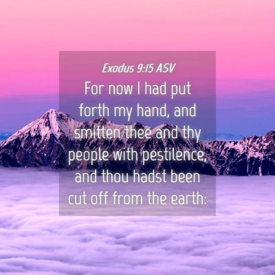Picture 04 - Exodus 9:15 ASV - For now I had put forth my hand, and smitten thee - Bible Verse Picture