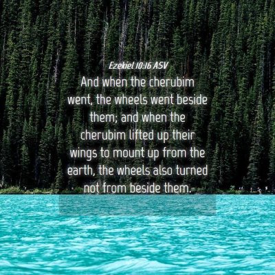 Picture 04 - Ezekiel 10:16 ASV - And when the cherubim went, the wheels went - Bible Verse Picture