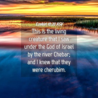 Picture 04 - Ezekiel 10:20 ASV - This is the living creature that I saw under the - Bible Verse Picture