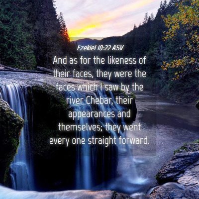 Picture 04 - Ezekiel 10:22 ASV - And as for the likeness of their faces, they were - Bible Verse Picture