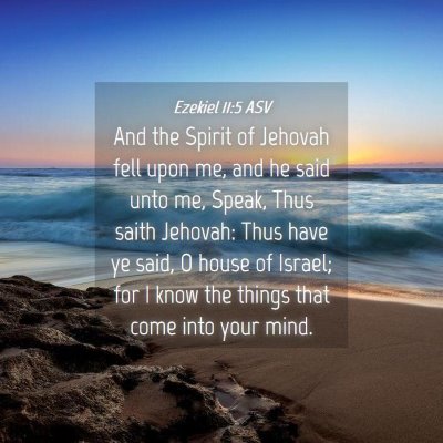 Picture 04 - Ezekiel 11:5 ASV - And the Spirit of Jehovah fell upon me, and he - Bible Verse Picture