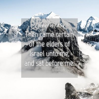 Picture 04 - Ezekiel 14:1 ASV - Then came certain of the elders of Israel unto - Bible Verse Picture