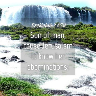 Picture 04 - Ezekiel 16:2 ASV - Son of man, cause Jerusalem to know her - Bible Verse Picture