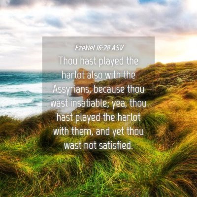 Picture 04 - Ezekiel 16:28 ASV - Thou hast played the harlot also with the - Bible Verse Picture