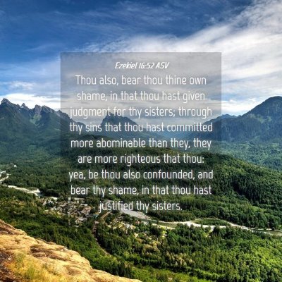Picture 04 - Ezekiel 16:52 ASV - Thou also, bear thou thine own shame, in that - Bible Verse Picture