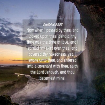 Picture 04 - Ezekiel 16:8 ASV - Now when I passed by thee, and looked upon thee, - Bible Verse Picture