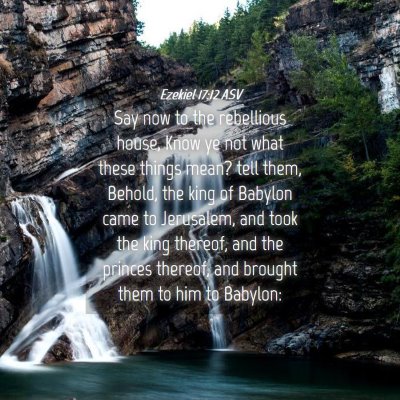 Picture 04 - Ezekiel 17:12 ASV - Say now to the rebellious house, Know ye not what - Bible Verse Picture