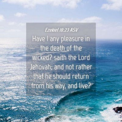 Picture 04 - Ezekiel 18:23 ASV - Have I any pleasure in the death of the wicked? - Bible Verse Picture