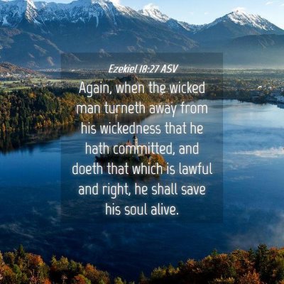 Picture 04 - Ezekiel 18:27 ASV - Again, when the wicked man turneth away from his - Bible Verse Picture