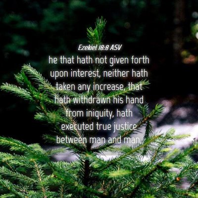 Picture 04 - Ezekiel 18:8 ASV - he that hath not given forth upon interest, - Bible Verse Picture