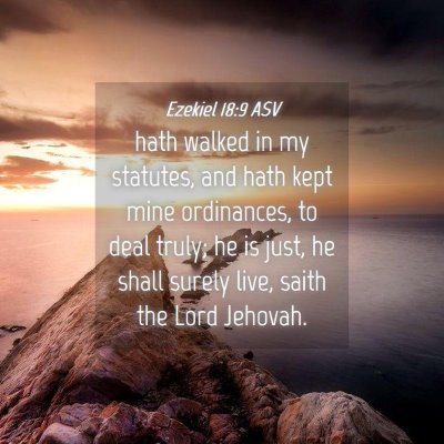 Picture 04 - Ezekiel 18:9 ASV - hath walked in my statutes, and hath kept mine - Bible Verse Picture