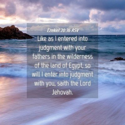 Picture 04 - Ezekiel 20:36 ASV - Like as I entered into judgment with your fathers - Bible Verse Picture