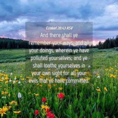 Picture 04 - Ezekiel 20:43 ASV - And there shall ye remember your ways, and all - Bible Verse Picture