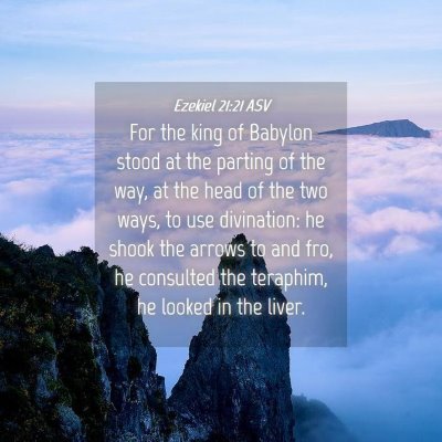Picture 04 - Ezekiel 21:21 ASV - For the king of Babylon stood at the parting of - Bible Verse Picture