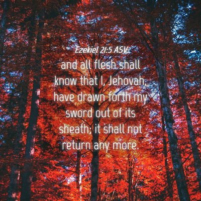 Picture 04 - Ezekiel 21:5 ASV - and all flesh shall know that I, Jehovah, have - Bible Verse Picture