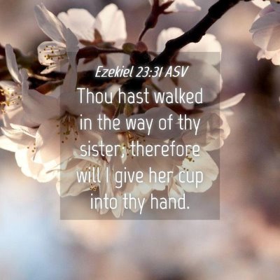 Picture 04 - Ezekiel 23:31 ASV - Thou hast walked in the way of thy sister; - Bible Verse Picture