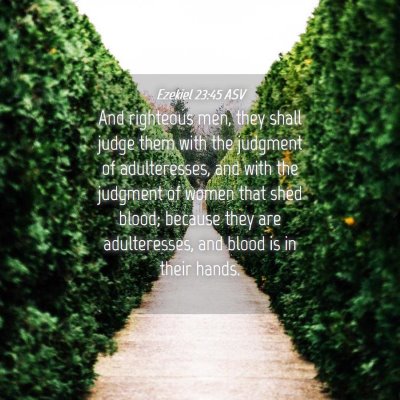 Picture 04 - Ezekiel 23:45 ASV - And righteous men, they shall judge them with the - Bible Verse Picture
