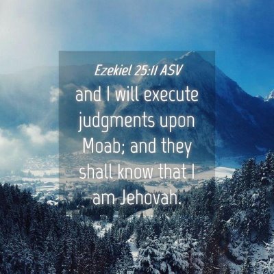 Picture 04 - Ezekiel 25:11 ASV - and I will execute judgments upon Moab; and they - Bible Verse Picture