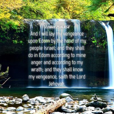 Picture 04 - Ezekiel 25:14 ASV - And I will lay my vengeance upon Edom by the hand - Bible Verse Picture