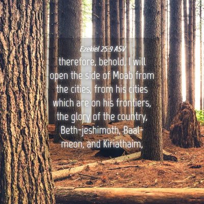 Picture 04 - Ezekiel 25:9 ASV - therefore, behold, I will open the side of Moab - Bible Verse Picture