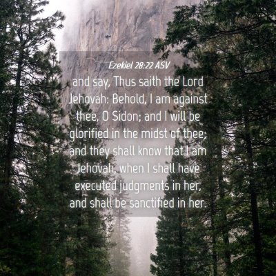 Picture 04 - Ezekiel 28:22 ASV - and say, Thus saith the Lord Jehovah: Behold, I - Bible Verse Picture