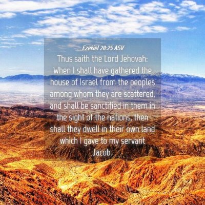 Picture 04 - Ezekiel 28:25 ASV - Thus saith the Lord Jehovah: When I shall have - Bible Verse Picture