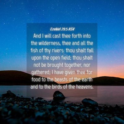 Picture 04 - Ezekiel 29:5 ASV - And I will cast thee forth into the wilderness, - Bible Verse Picture