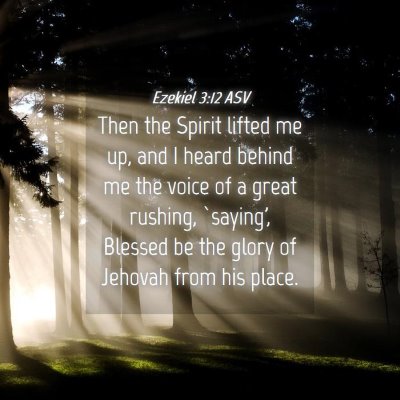 Picture 04 - Ezekiel 3:12 ASV - Then the Spirit lifted me up, and I heard behind - Bible Verse Picture