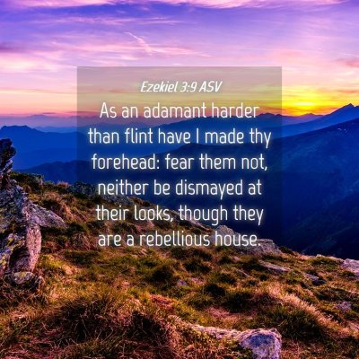 Picture 04 - Ezekiel 3:9 ASV - As an adamant harder than flint have I made thy - Bible Verse Picture