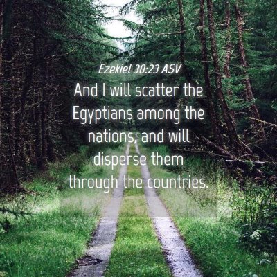Picture 04 - Ezekiel 30:23 ASV - And I will scatter the Egyptians among the - Bible Verse Picture