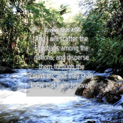 Picture 04 - Ezekiel 30:26 ASV - And I will scatter the Egyptians among the - Bible Verse Picture