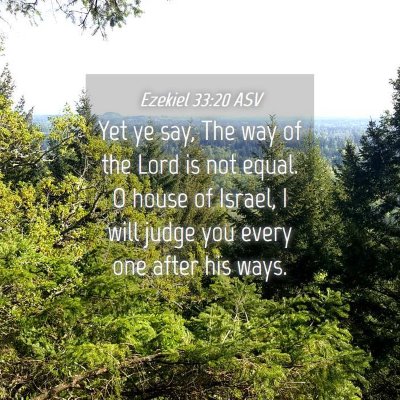 Picture 04 - Ezekiel 33:20 ASV - Yet ye say, The way of the Lord is not equal. O - Bible Verse Picture