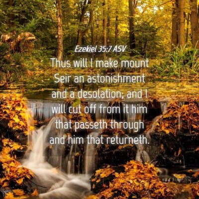Picture 04 - Ezekiel 35:7 ASV - Thus will I make mount Seir an astonishment and a - Bible Verse Picture