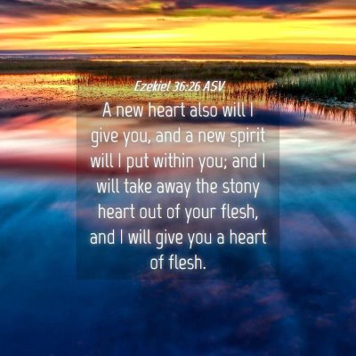 Picture 04 - Ezekiel 36:26 ASV - A new heart also will I give you, and a new - Bible Verse Picture